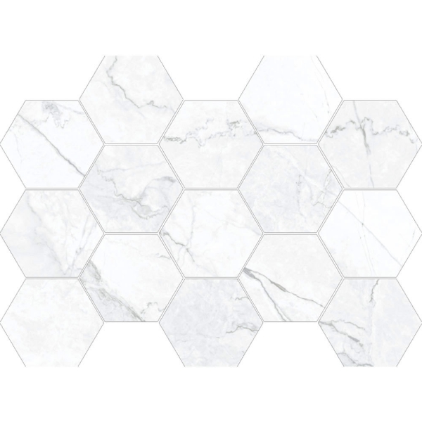 Picture of Happy Floors - Statik Hexagon Mosaic Charcoal Polished