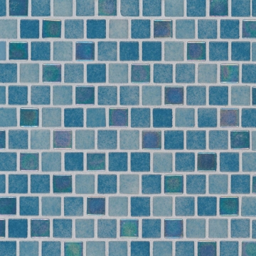 Picture of MS International - Glass Mosaic 1 x 1 Staggered Carribean Reef