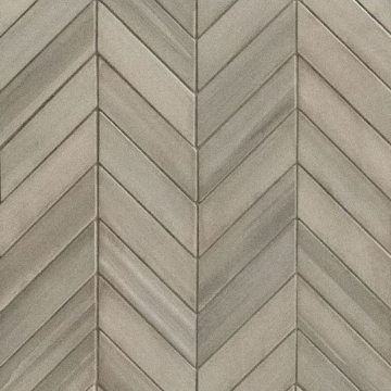 Picture of MS International - Watercolor Chevron Mosaic Grigio