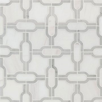 Picture of MS International - Marble Mosaics Geometrica Bianco Gridwork