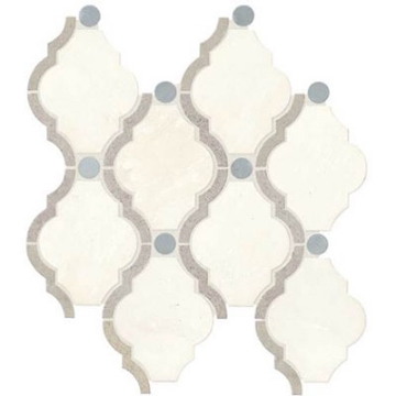 Picture of Daltile - Stone Decorative Accents Framed Baroque Mosaic Empyrean Ice Blend Polished