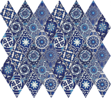 Picture of Bati Orient - Ceramic Patchwork Diamond Blue