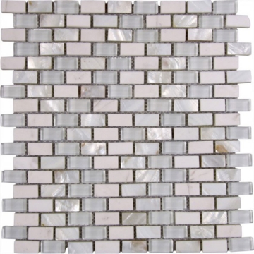 Picture of Bati Orient - Mother of Pearl Glass Marble White Mix Brick