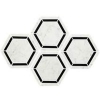 Picture of Daltile - Marble 6 Hex Mosaic Black White Blend