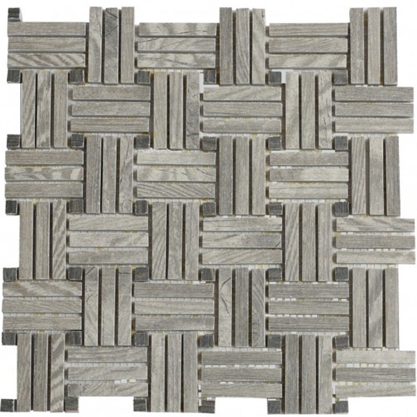 Picture of Bati Orient - Wood Look Basketweave Grey Mix