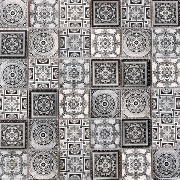 Picture of Bati Orient - Glass Patchwork White Grey Mix