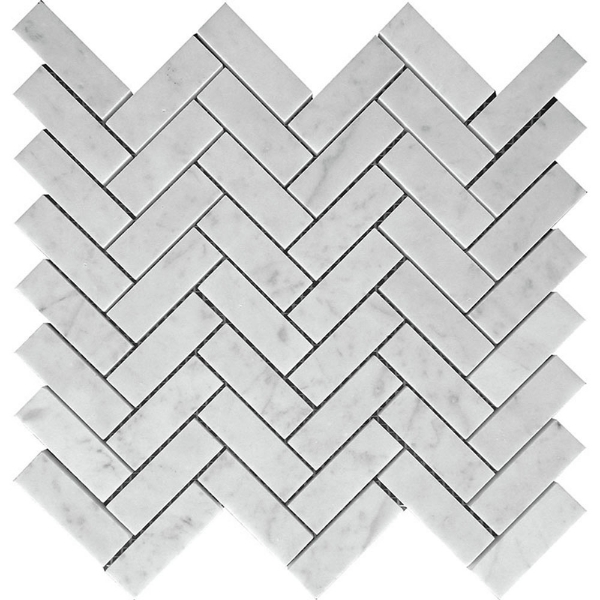 Picture of MiR Mosaic - Marbella Herringbone Carrara Honed