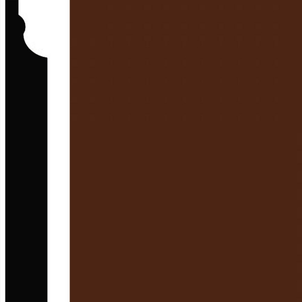 Picture of Burke - Edge Effects Illusion 3 1/4 Wall Base Brown