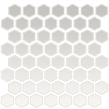 Picture of Daltile - Color Wheel Mosaic Hexagon Arctic White