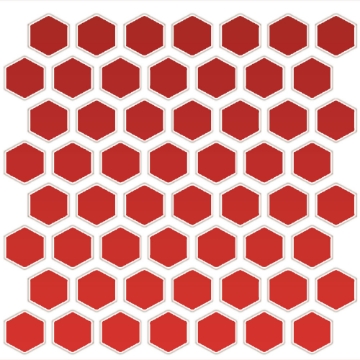 Picture of Daltile - Color Wheel Mosaic Hexagon Currant