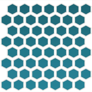 Picture of Daltile - Color Wheel Mosaic Hexagon Ocean Blue