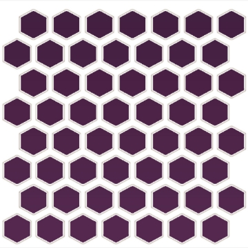 Picture of Daltile - Color Wheel Mosaic Hexagon Plum Crazy