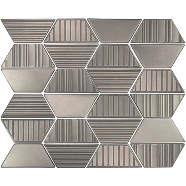 Picture of Daltile - Industrial Metals Mixed Trapezoid Mosaic Stainless