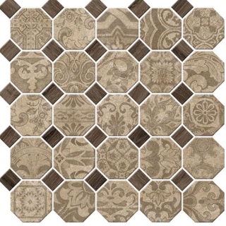Picture of Daltile - Rhetoric Octagon Mosaic Philosopher Beige Mix