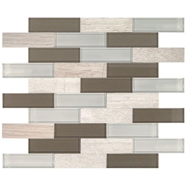 Picture of Daltile - SimplyStick Mosaix Brick Joint Chenille White Glass Blend
