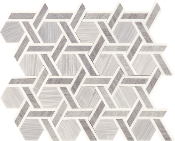 Picture of Daltile - Fonte Rotating Hexagon Nautical Grey Blend