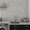 Picture of Daltile - Marble Attache Lavish Chevron Pearl Arabesque