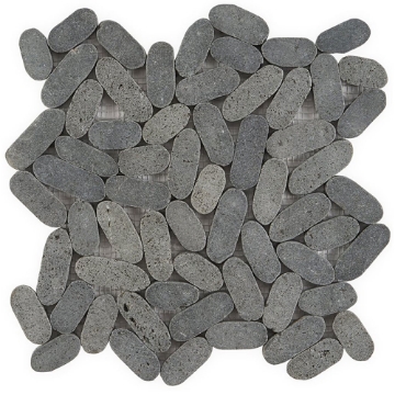 Picture of SOHO Studio Corp - Pebblestone Sliced Black Lava Flat Oval