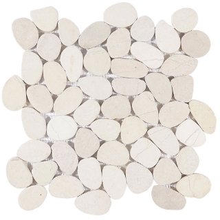 Picture of SOHO Studio Corp - Pebblestone Sliced Lovina White Round