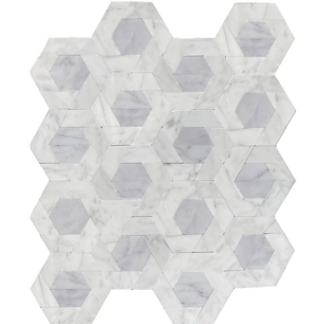 Picture of Emser Tile - Bizou Damask White Gray