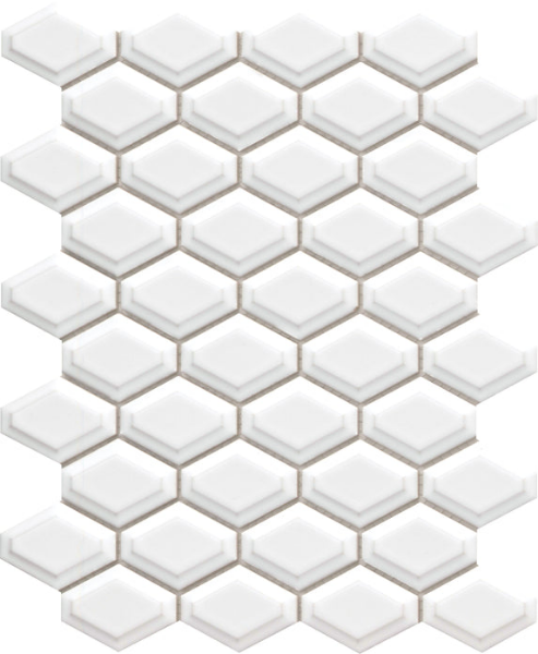 Picture of Emser Tile - Catch Mosaic Beveled Hexagon Ice