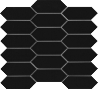 Picture of Emser Tile - Catch Picket Mosaic Black