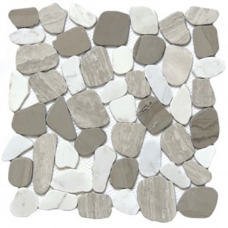 Picture of Emser Tile - Cultura Stone Pebble Mosaic Blend Winter