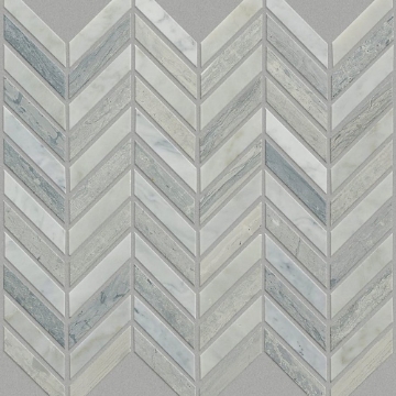 Picture of Shaw Builder - Estate Mosaic Chevron Bianco Blue