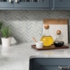 Picture of Shaw Builder - Estate Mosaic Chevron Bianco Blue