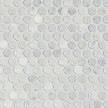 Picture of Shaw Builder - Estate Mosaic Penny Round Bianco Carrara