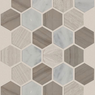 Picture of Shaw Builder - Estate Mosaic Hexagon Bianco Rockwood