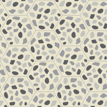 Picture of Bisazza Mosaico - Cementiles Decorations Hex Grit Light Grey