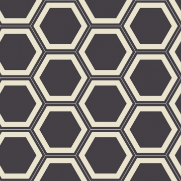 Picture of Bisazza Mosaico - Cementiles Decorations Hex Honey Nero