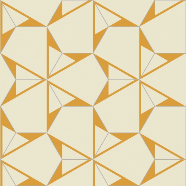 Picture of Bisazza Mosaico - Cementiles Decorations Hex Plisados Ambar