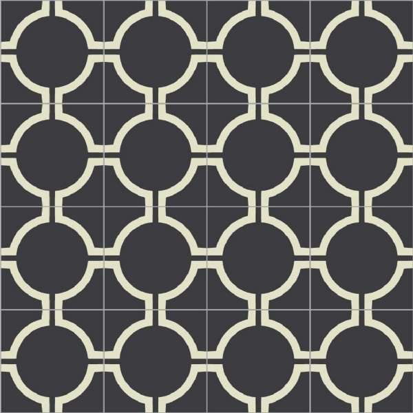 Picture of Bisazza Mosaico - Cementiles Decorations Square Circus Nero