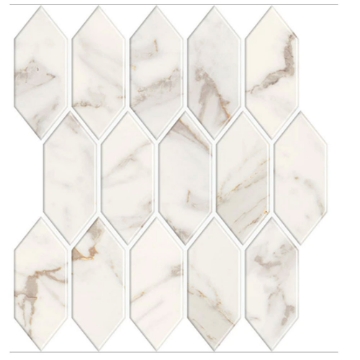 Picture of Marazzi - Marble Obsession Mosaic Picket Calacatta Gold