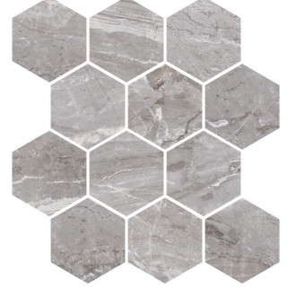 Picture of Milestone - Marbles Mosaic Hexagon Matte Oniciata Grey