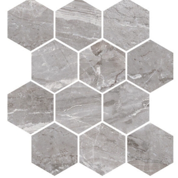 Picture of Milestone - Marbles Mosaic Hexagon Matte Oniciata Grey