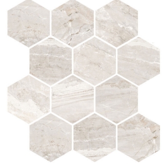 Picture of Milestone - Marbles Mosaic Hexagon Matte Oniciata Ivory