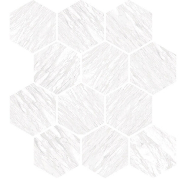 Picture of Milestone - Marbles Mosaic Hexagon Matte Volakas Silk
