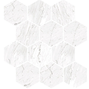 Picture of Milestone - Marbles Mosaic Hexagon Polished Carrara White