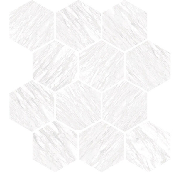 Picture of Milestone - Marbles Mosaic Hexagon Polished Volakas Silk