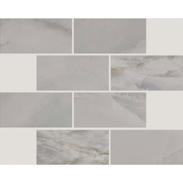 Picture of Shaw Builder - Onyx Brick Mosaic Polish 3 x 6 Dark Grey