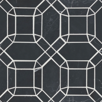 Picture of Bedrosians - Monet Mosaic 1 Nero Marquina