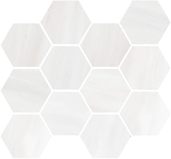 Picture of Happy Floors - Dolomite Hexagon Mosaic White Polished