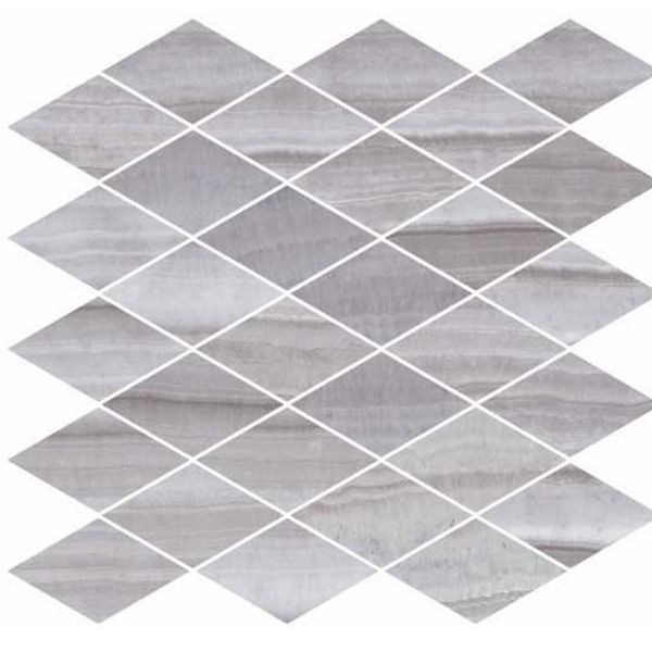 Picture of Happy Floors - Onyx Mosaic Rhomboid Mosaic Silver Natural