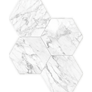 Picture of Anatolia Tile & Stone - La Marca Hexagon Mosaic 6 Statuarietto Honed