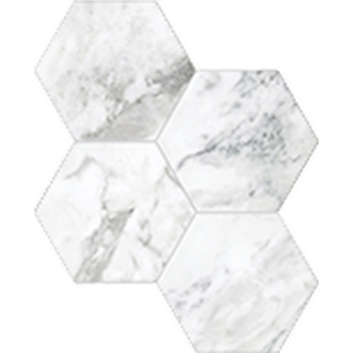 Picture of Anatolia Tile & Stone - La Marca Hexagon Mosaic 6 Arabescato Honed