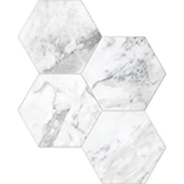 Picture of Anatolia Tile & Stone - La Marca Hexagon Mosaic 6 Arabescato Honed