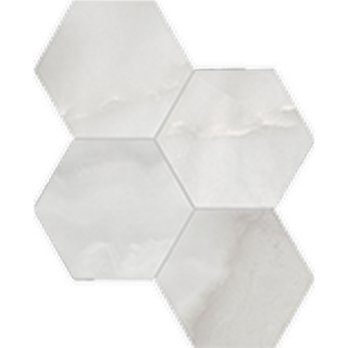 Picture of Anatolia Tile & Stone - La Marca Hexagon Mosaic 6 Onyx Nuvolato Polished